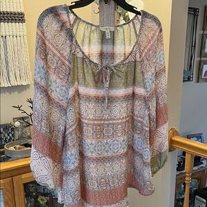 Chic Women's Multicolor Bohemian Blouse